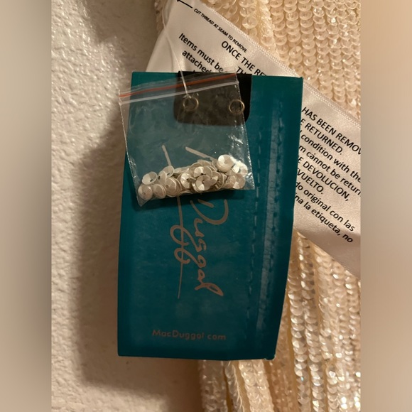 *Mac Duggal Embellished Neck Midi Dress Size 0 - Picture 3 of 6